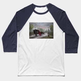 Oil Painting Victorian Era Horse Buggy Baseball T-Shirt